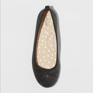 Girls glittery ballet flats